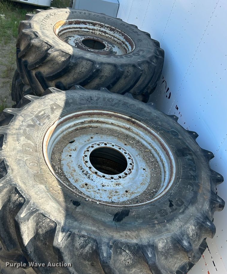 image for item ZA0687 (8) 710/70R42 tires and wheels