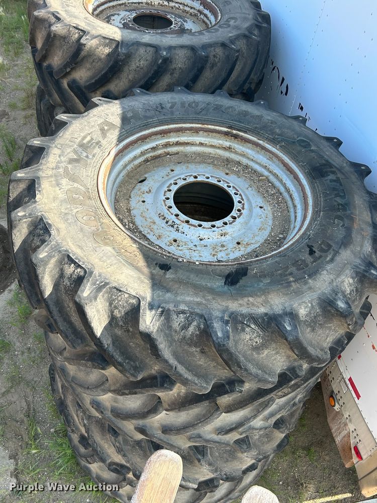 image for item ZA0687 (8) 710/70R42 tires and wheels