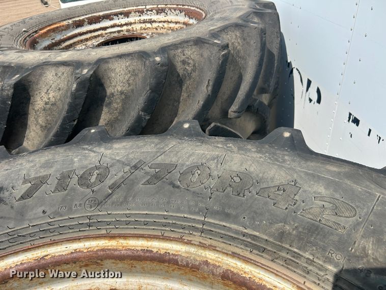 image for item ZA0687 (8) 710/70R42 tires and wheels