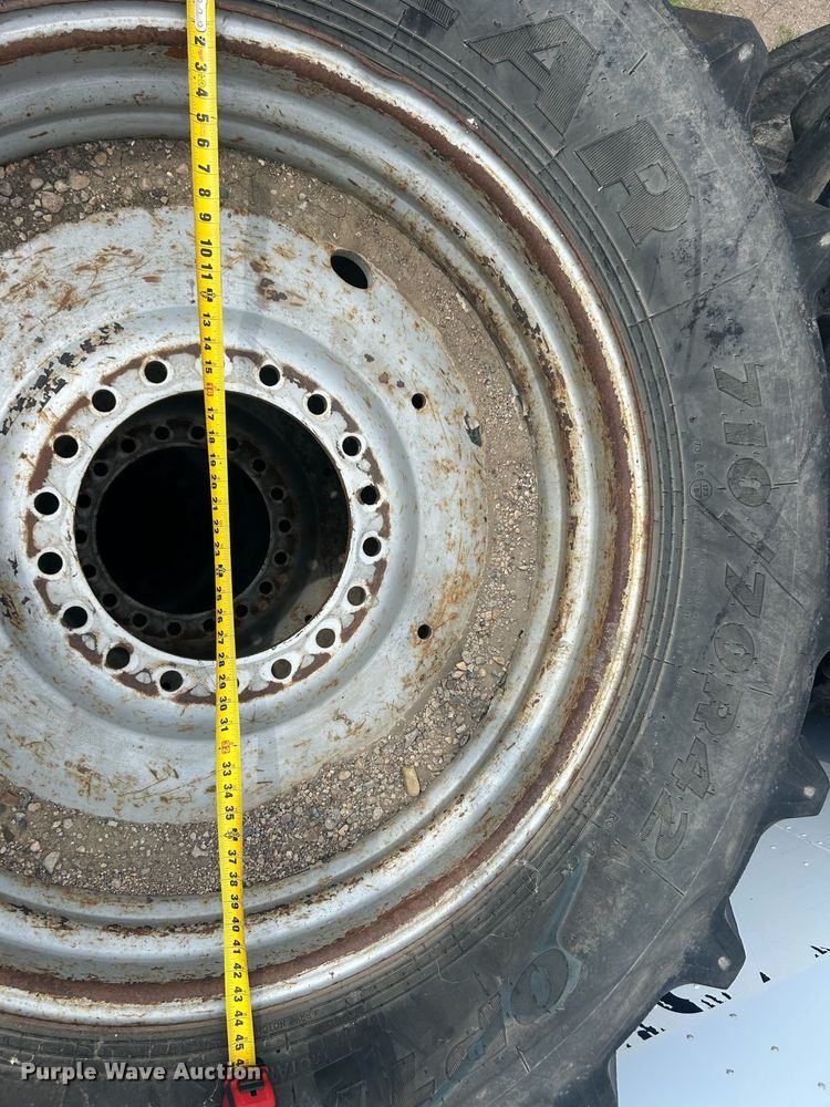 image for item ZA0687 (8) 710/70R42 tires and wheels