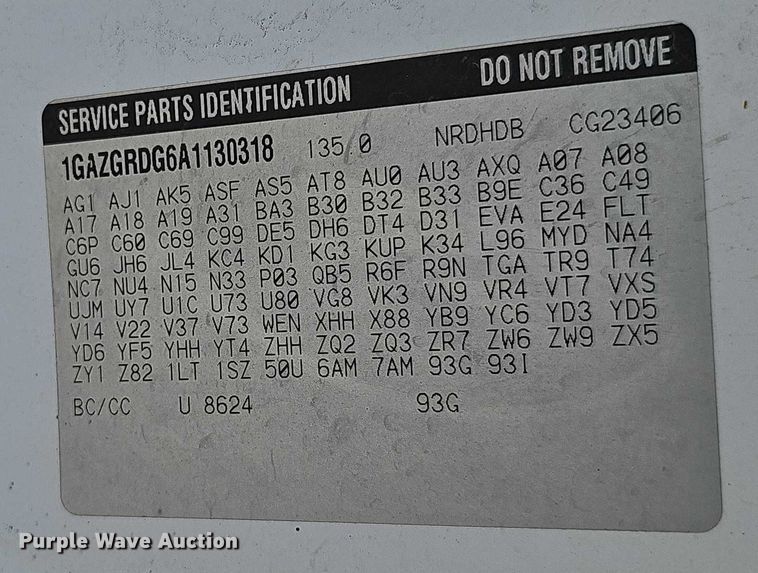 image for item DR3856 2010 Chevrolet Express 2500 van