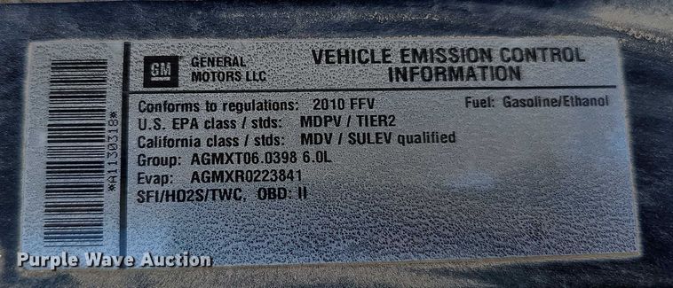 image for item DR3856 2010 Chevrolet Express 2500 van