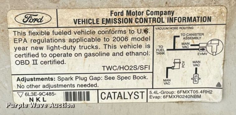 image for item DT6677 2006 Ford F150 SuperCab pickup truck