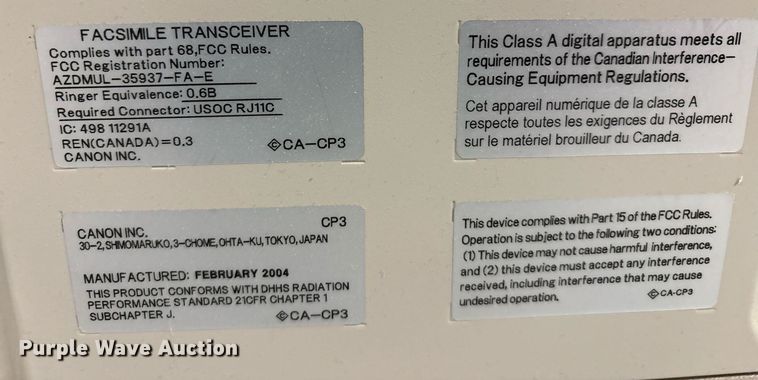 image for item DT6679 Canon Image Runner 3300 copy machine