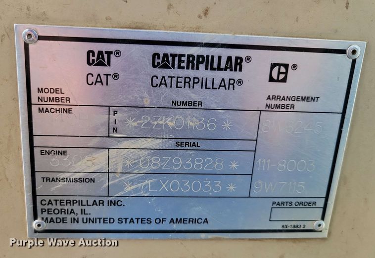 image for item EA2448 1996 Caterpillar 140H motor grader