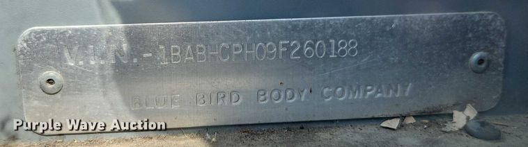 image for item EB8162 2009 Blue Bird All American school bus