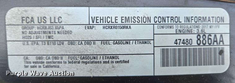 image for item EC4326 2017 Dodge Grand Caravan handicap accessible van