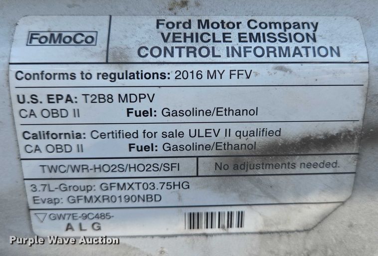 image for item EC4327 2016 Ford Transit 150 van