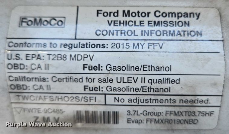 image for item EC4328 2015 Ford Transit 150 van