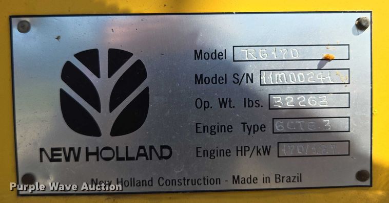 image for item EF1577 2000 New Holland RG170 motor grader