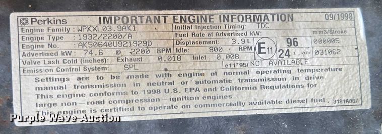 image for item EF1578 2014 JCB 214S Series 3 backhoe