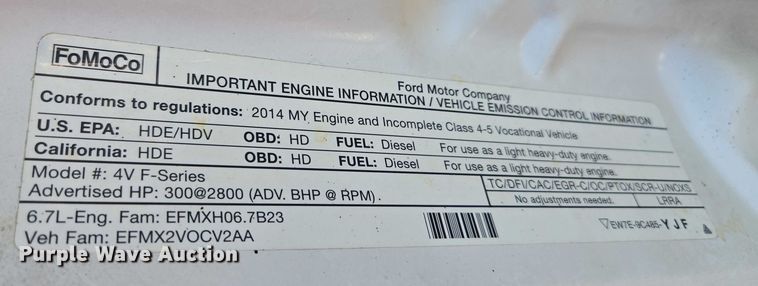 image for item EF1620 2014 Ford F450 Super Duty XL dump truck