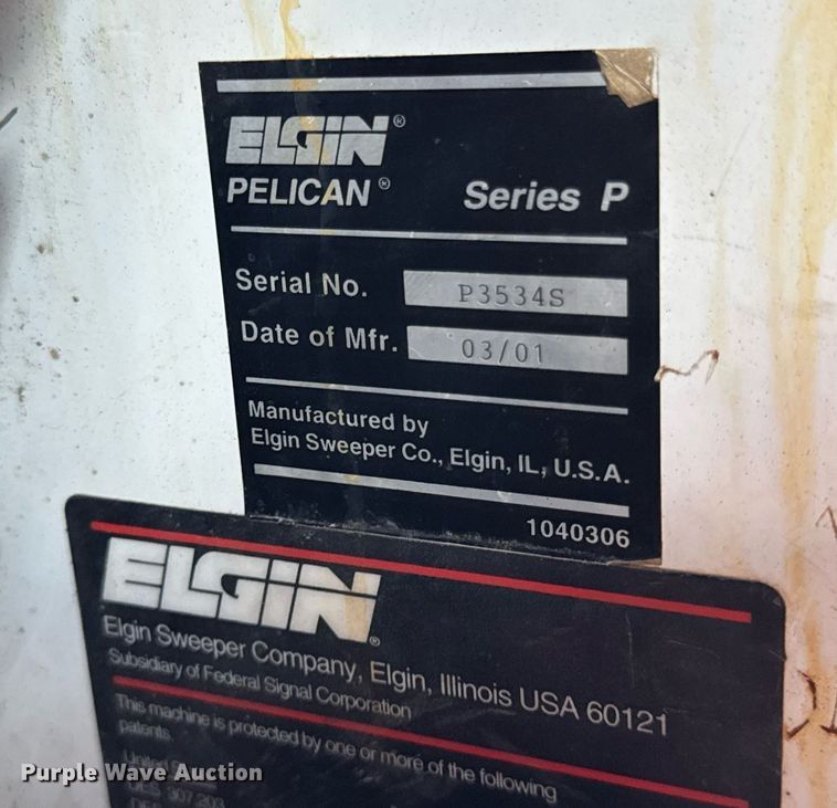 image for item EF2093 2001 Elgin Pelican Series P street sweeper truck