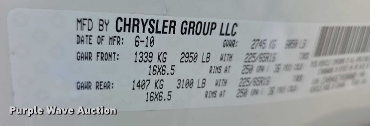 image for item EF3589 2010 Dodge Grand Caravan SE van