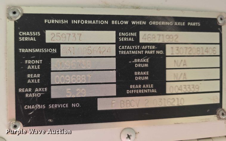 image for item EF3627 2009 Blue Bird Vision school bus