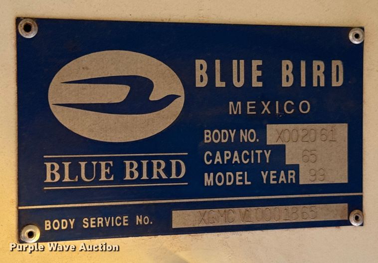 image for item EJ4718 1999 Blue Bird school bus