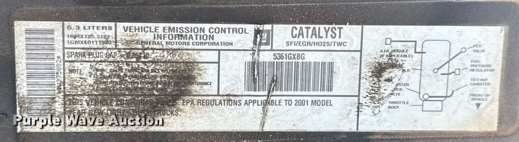 image for item EJ4719 2001 Chevrolet Suburban C1500 SUV