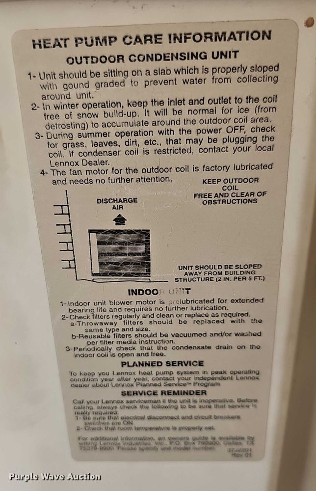 image for item EK5375 (2) Lennox air conditioner units