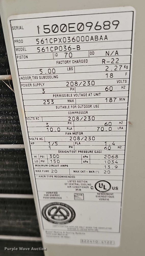 image for item EK5375 (2) Lennox air conditioner units