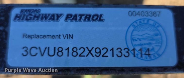 image for item EK5431 2009 PJ 48318 utility trailer