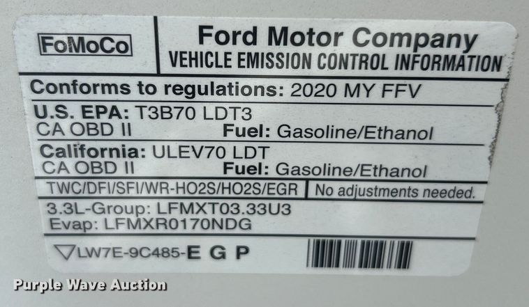 image for item EK8255 2020 Ford Explorer Police Interceptor SUV