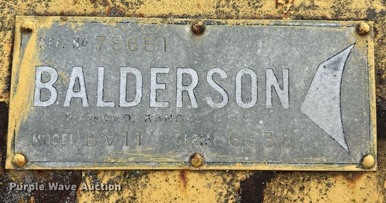 image for item EK8323 Balderson BV11 snow plow