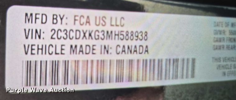 image for item EM7474 2021 Dodge Charger Police 