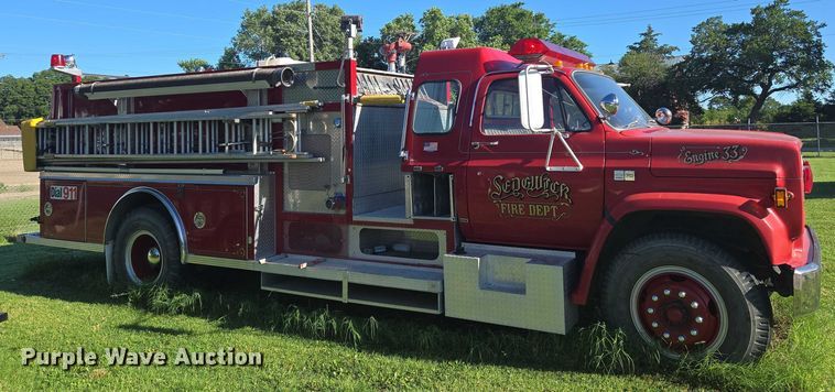 image for item EN8209 1990 Chevrolet C70 pumper fire truck