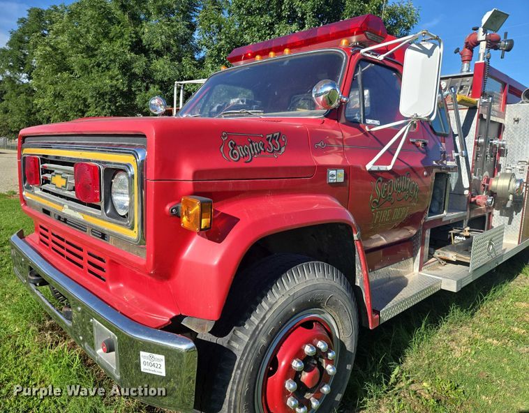 image for item EN8209 1990 Chevrolet C70 pumper fire truck