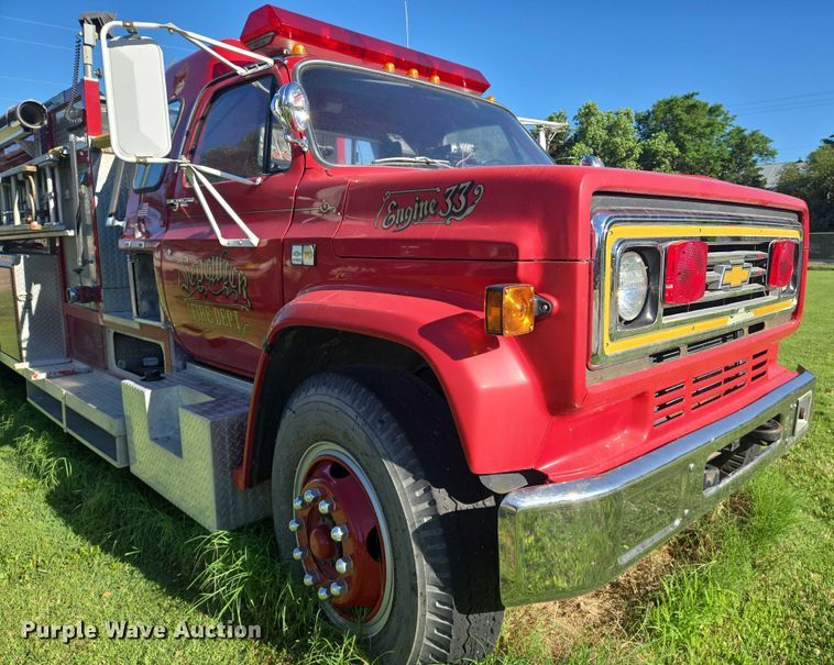 image for item EN8209 1990 Chevrolet C70 pumper fire truck
