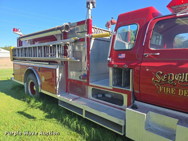image for item EN8209 1990 Chevrolet C70 pumper fire truck