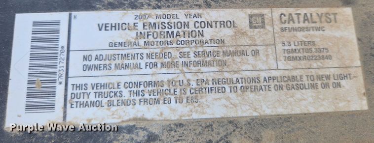 image for item EN8263 2007 Chevrolet Suburban 1500 SUV