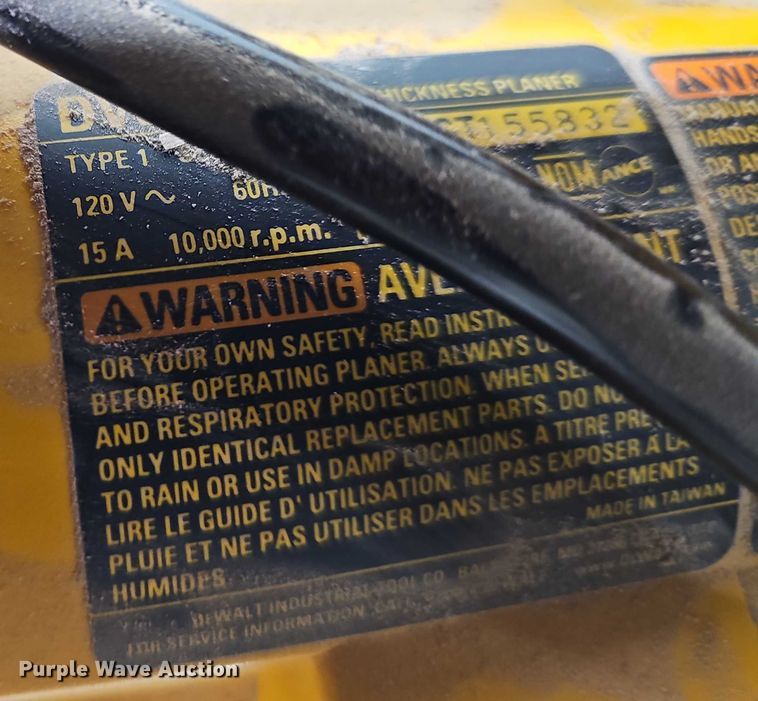 image for item EO1503 Dewalt planer