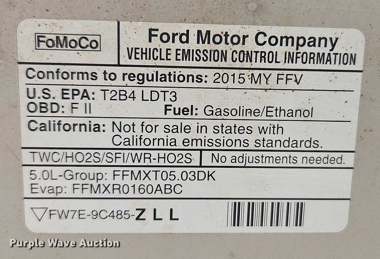 image for item EO4516 2015 Ford F150 SuperCrew pickup truck