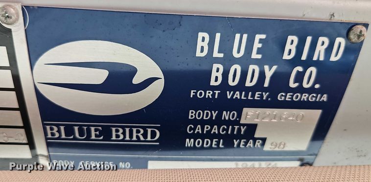 image for item EO4518 1998 Blue Bird F121640 coach bus