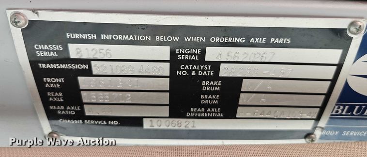 image for item EO4518 1998 Blue Bird F121640 coach bus