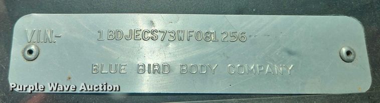 image for item EO4518 1998 Blue Bird F121640 coach bus