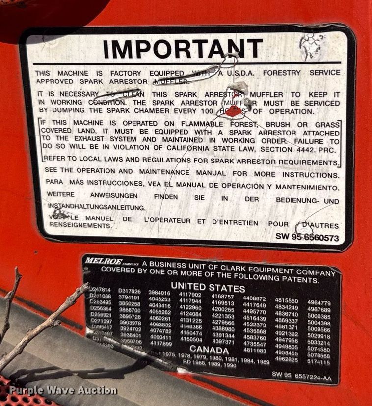 image for item ER2100 1995 Bobcat 853H skid steer loader