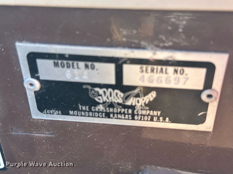 image for item ER2104 1996 Grasshopper 614 ZTR lawn mower