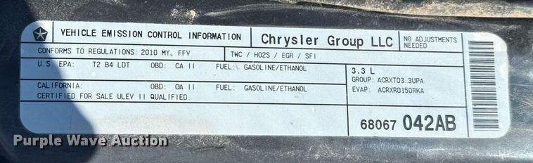 image for item ER2107 2010 Dodge Grand Caravan van