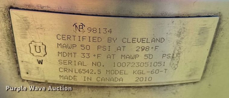 image for item ER2115 Cleveland KGL-60-T steam kettle