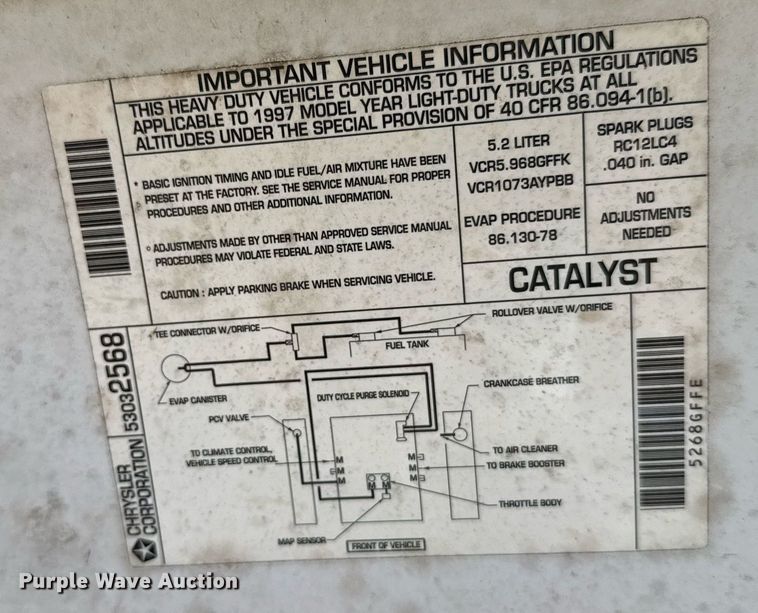 image for item ER2116 1997 Dodge Ram Wagon B3500 van