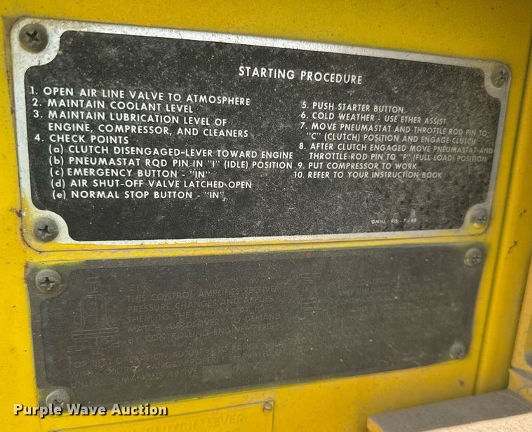 image for item ER2134 1969 Schramn 375 air compressor