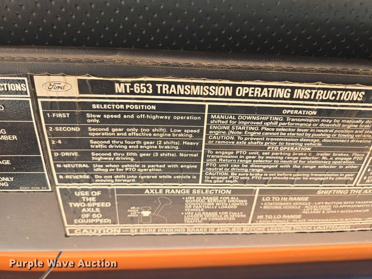 image for item ER5451 1985 Ford LT8000 dump truck