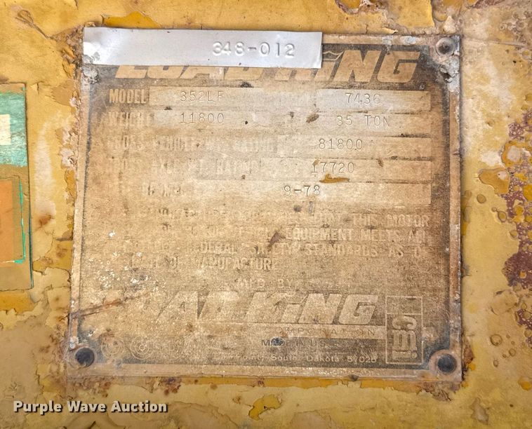 image for item HI9308 1978 Load King 352LF lowboy equipment trailer