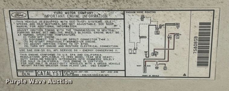 image for item HI9310 1990 Ford F450 Super Duty flatbed truck