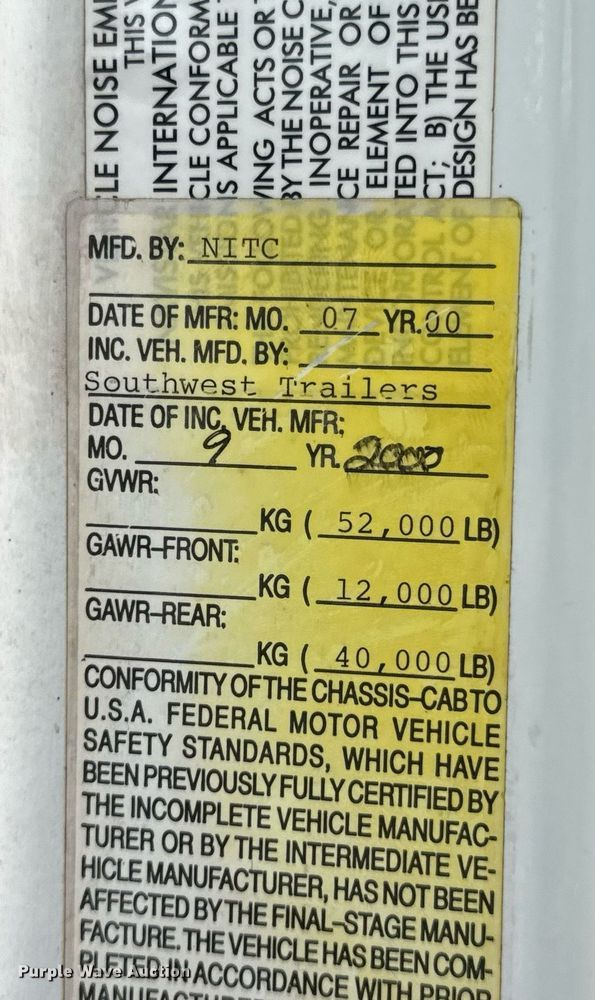 image for item LG9154 2001 International 4900 dump truck