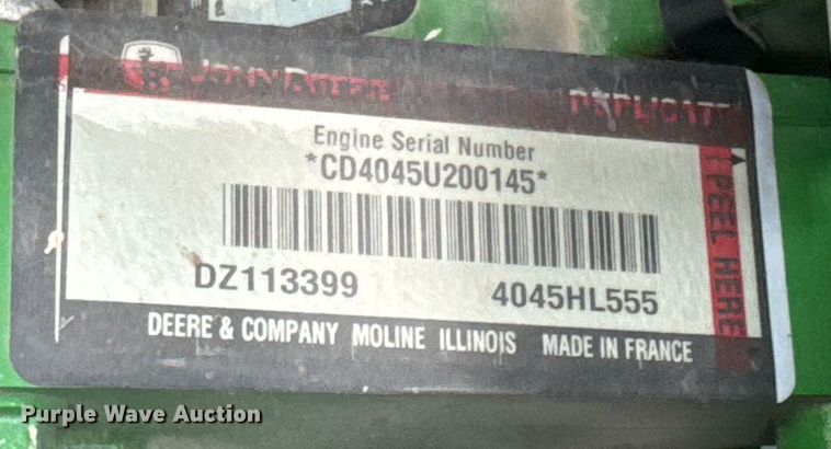 image for item DU9926 2021 John Deere 6130M MFWD tractor