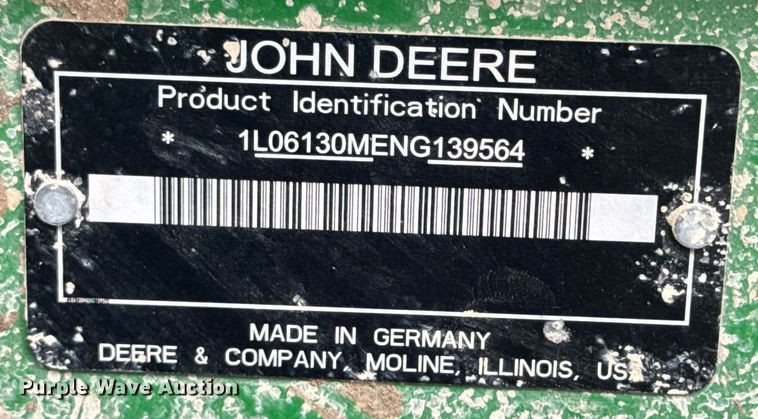 image for item DU9926 2021 John Deere 6130M MFWD tractor