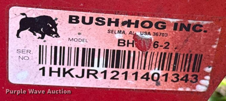 image for item DW5142 2020 Bush Hog BH216 rotary mower